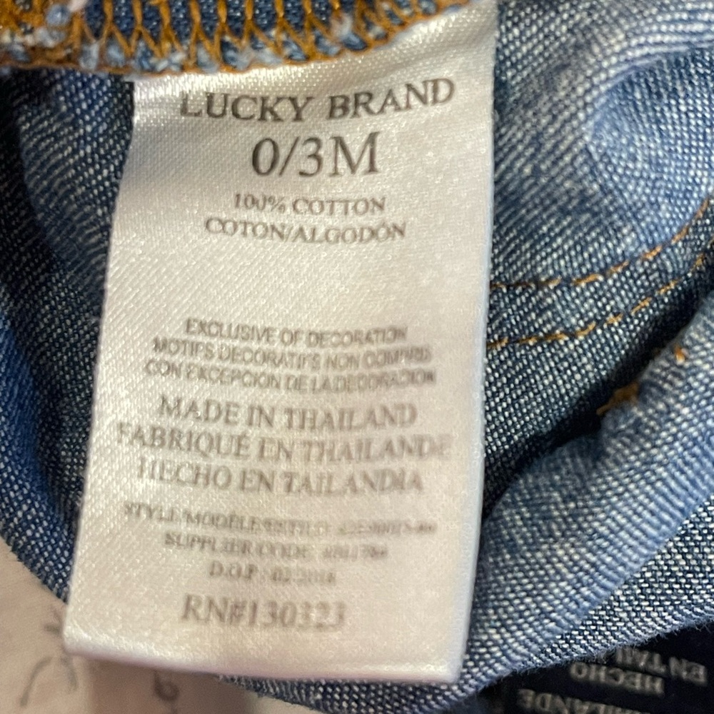Lucky Brand Overall Outfit size 0-3 - Picture 7 of 7